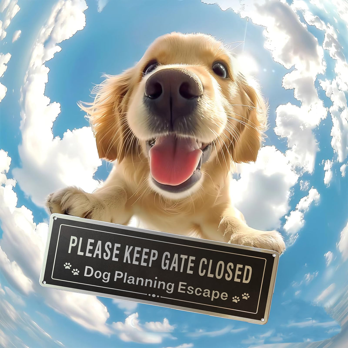 Wanwanzi please close the gate sign in brushed aluminium for outdoor and indoor durability