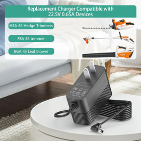 WAPUUPOL STIHL FSA45 charger angled view demonstrates adaptable charging setup