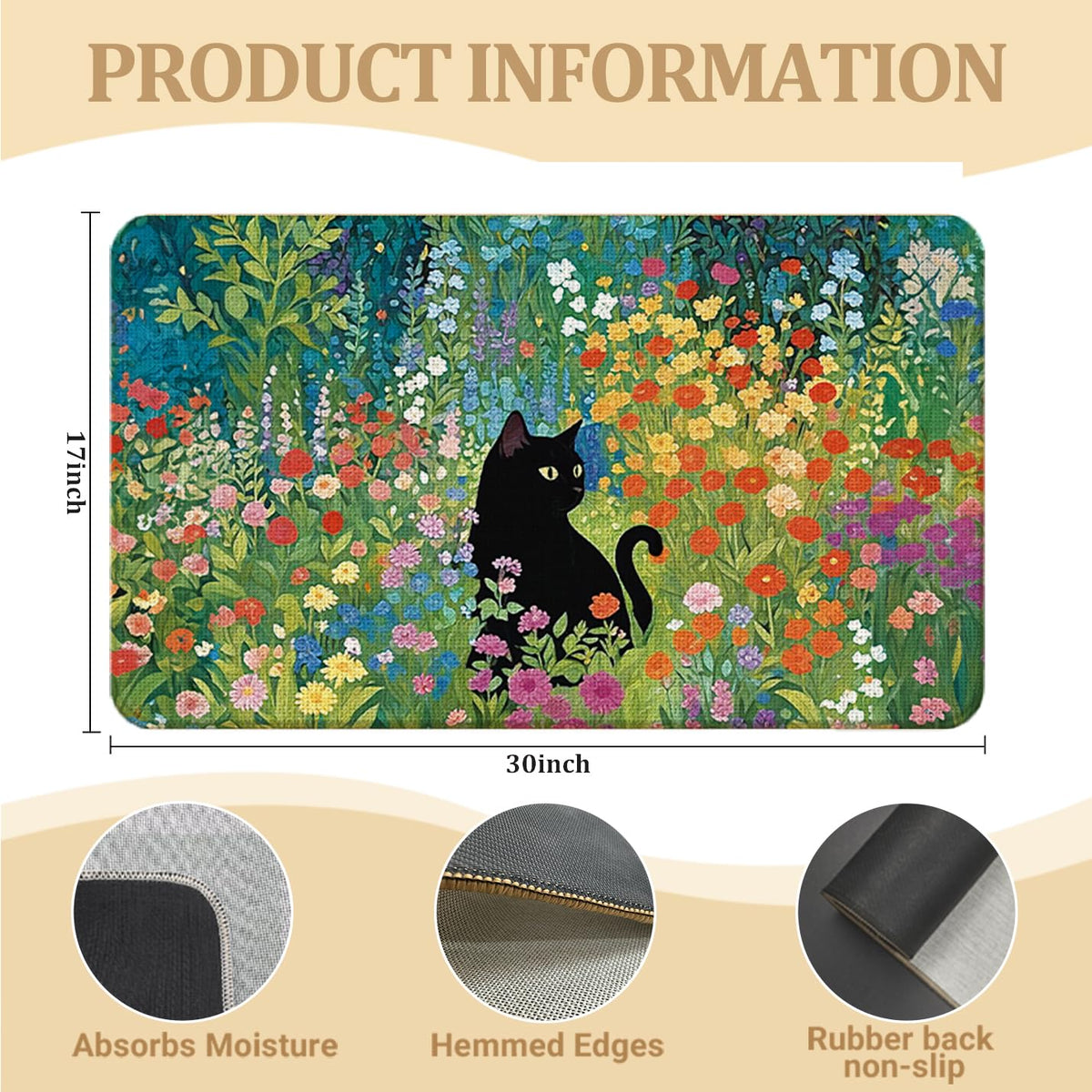 WARDOS Cat floral design close-up shows vibrant colors welcoming entryways