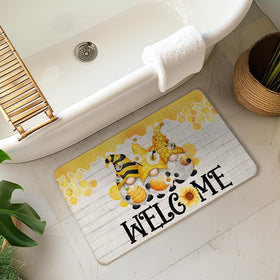 WARDOS Gnome Sunflower Doormat care-friendly design stays fresh with simple cleaning