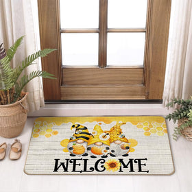 WARDOS Gnome Sunflower Doormat indoor-use pairs with any decor style