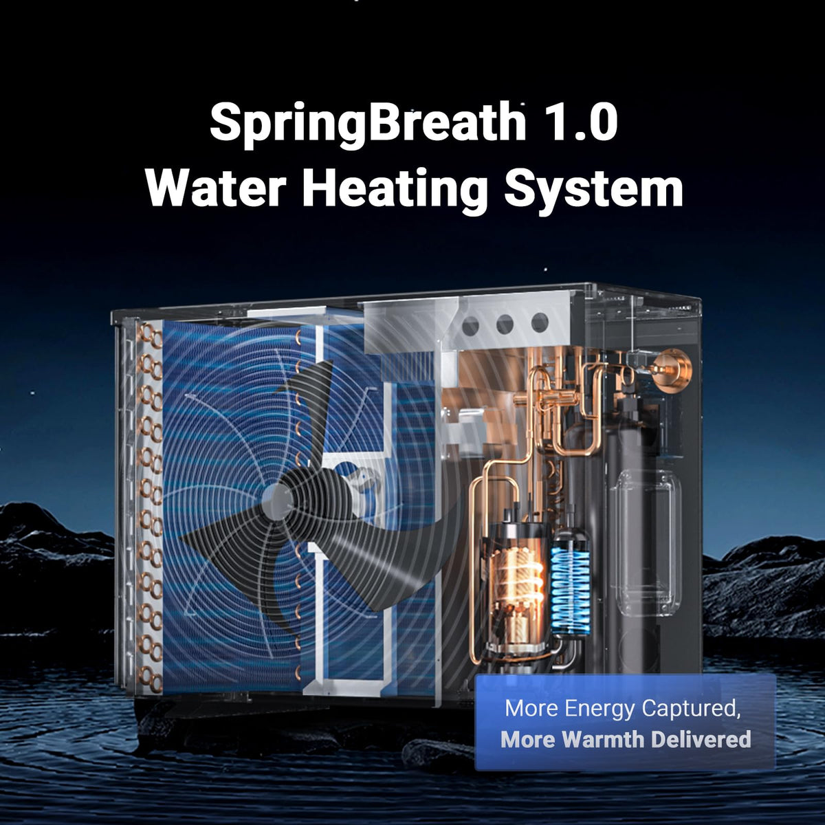 WARMBLU H18 titanium heat exchanger delivers durable, corrosion-resistant heating.