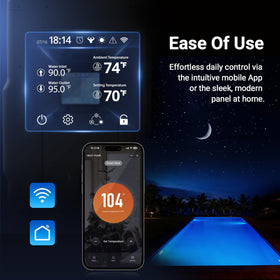 WARMBLU H18 operates quietly, keeping poolside ambience under 50 dB.