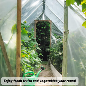 Warmfarm easy-install cut-to-fit greenhouse film simplifies setup.