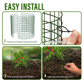 Warmfarm metal mesh cage close-up showing sturdy, breathable protection.