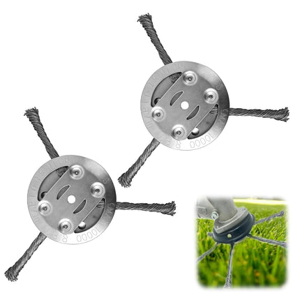 Warmow steel wire trimmer head top view for quick lawn edging