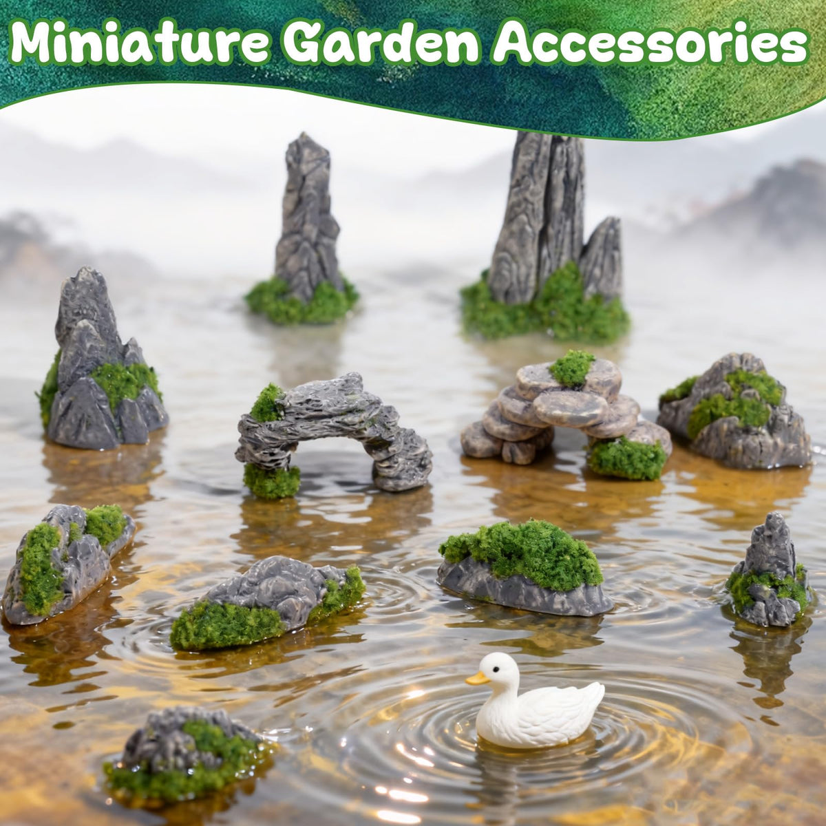 Warmtree zen garden rocks decoration introduces calming authentic garden vibes.