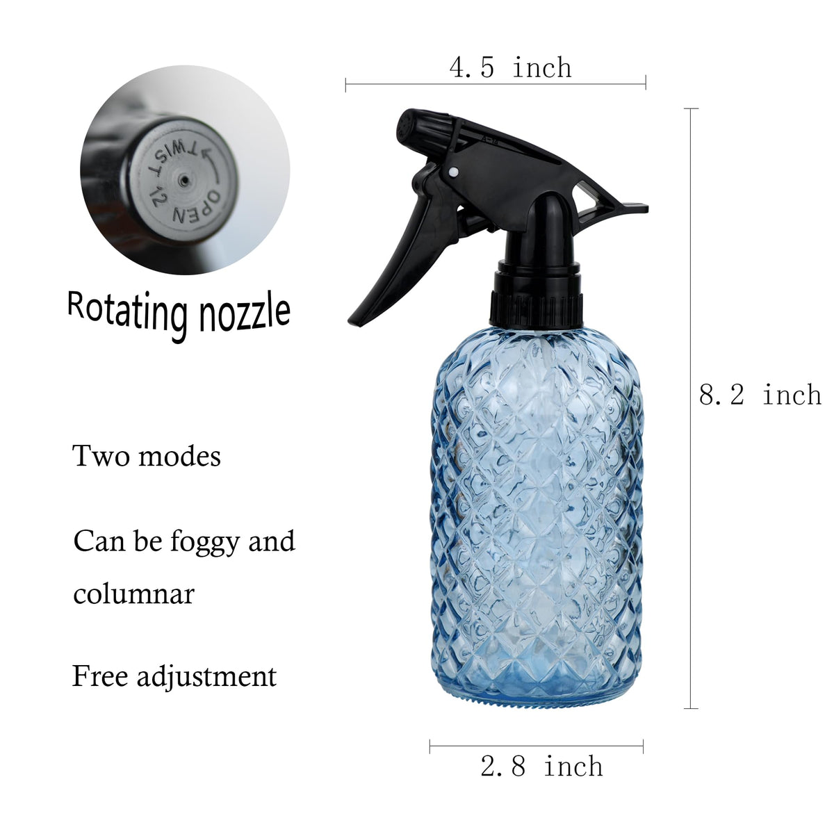 Wartter adjustable nozzle wide-atomization for even plant hydration.