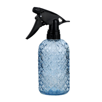 Wartter glass handheld spray bottle 12oz blue for precise garden mist and gentle household spray.