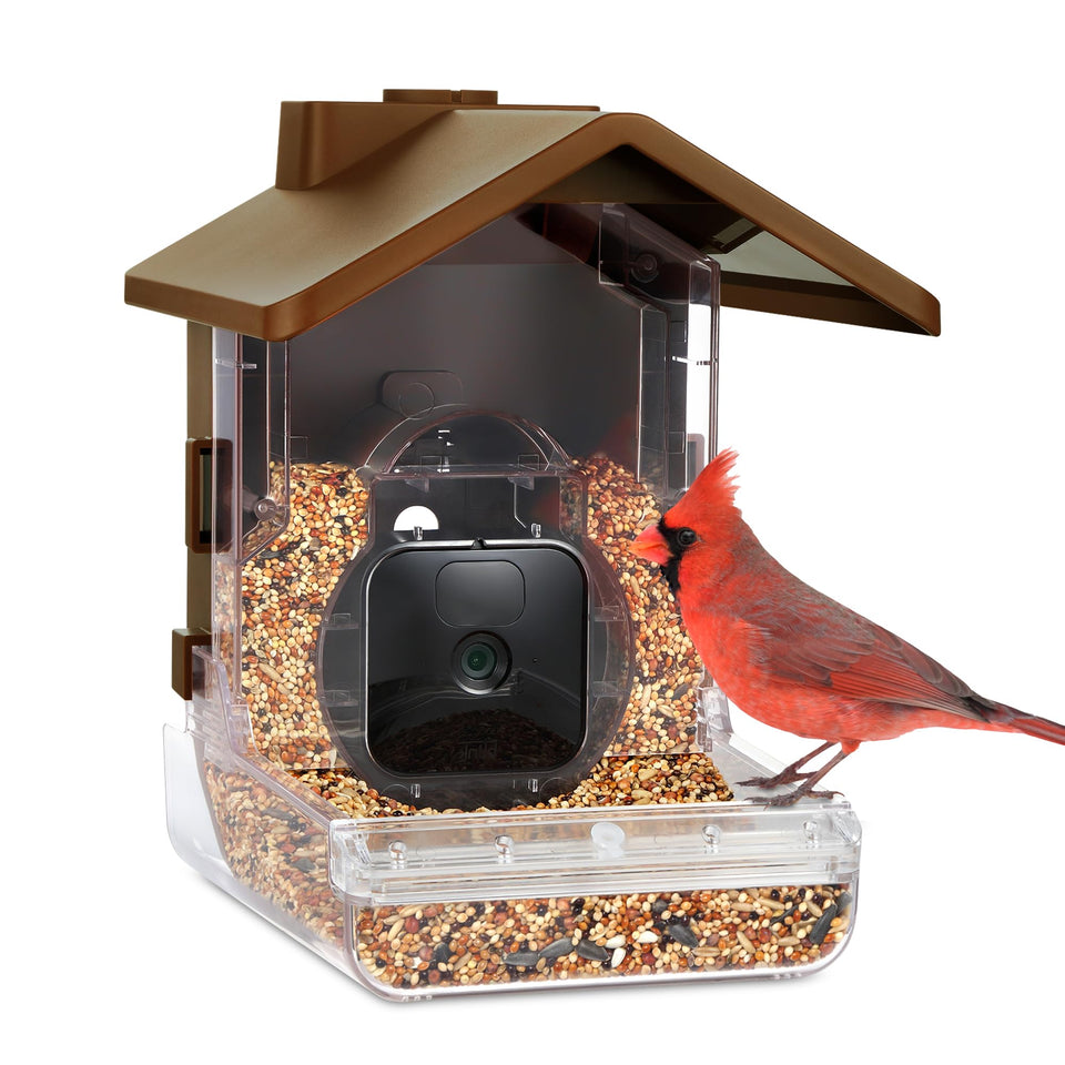Wasserstein Bird Feeder Case front view showing weatherproof housing for outdoor cameras.