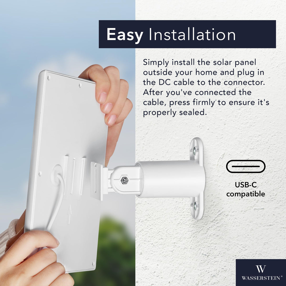 Wasserstein solar panel closeup cells highlights high-efficiency solar technology