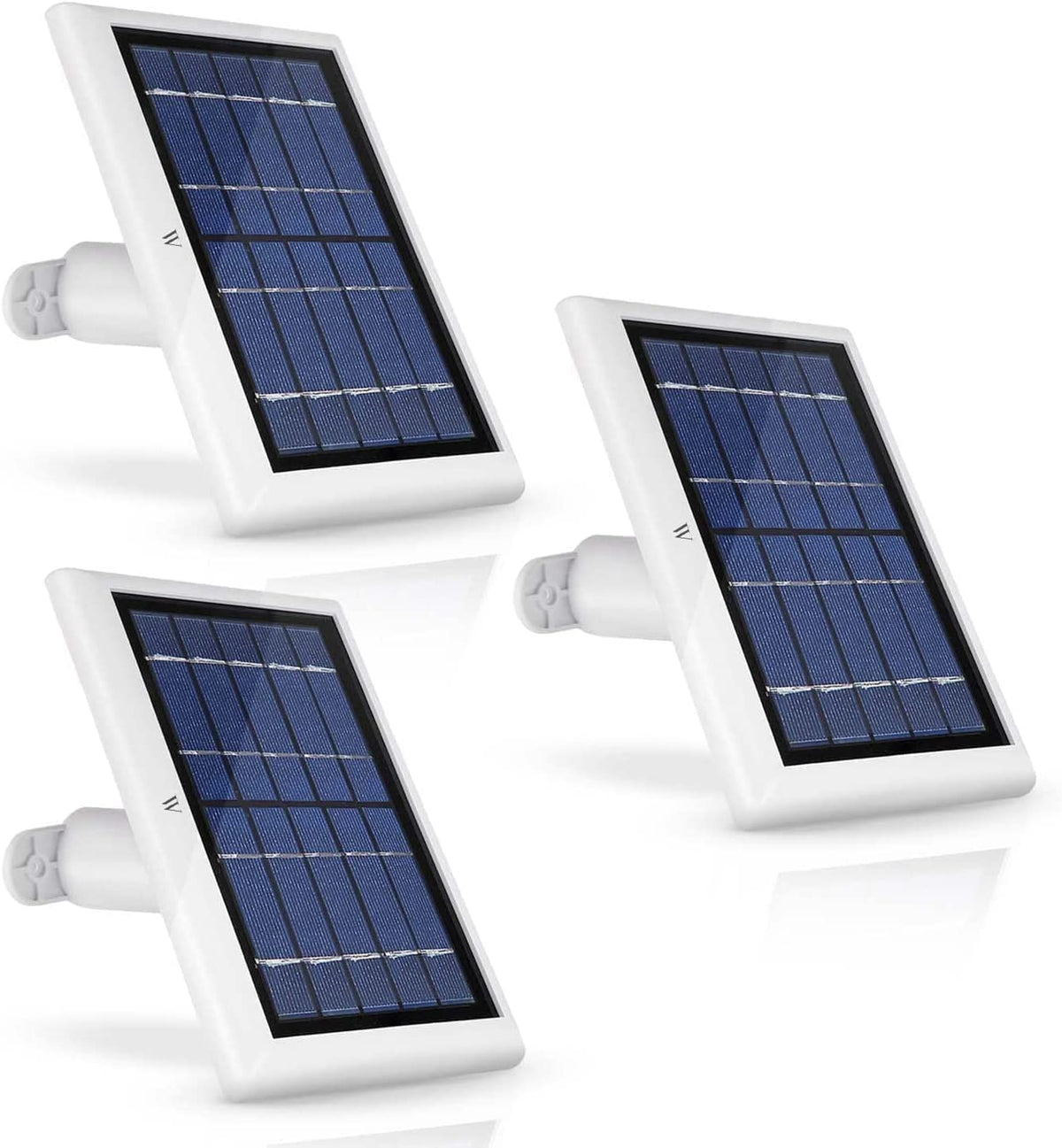 Wasserstein solar panel front view boosts outdoor camera uptime with renewable charging