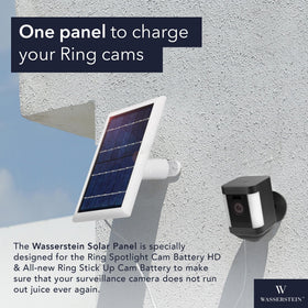 Wasserstein solar panel mounted setup demonstrates flexible positioning for optimal sun exposure