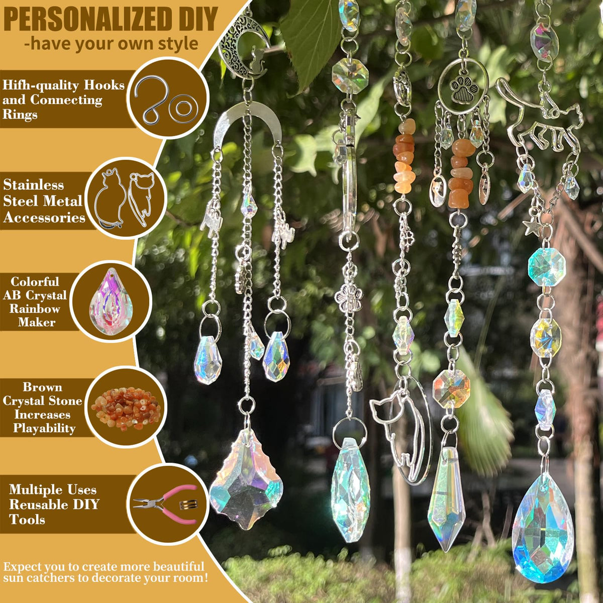 WASTROYAL AB finish crystals produce vivid color refractions in bright light