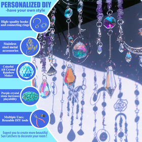 WASTROYAL crystal beads assortment for vibrant rainbow sun catchers