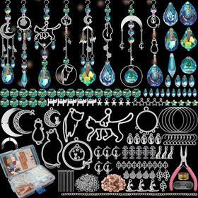 WASTROYAL cat motif suncatchers catching sunlight for colorful home decor