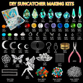 WASTROYAL fairy charms and pendants add whimsy to sun catchers.