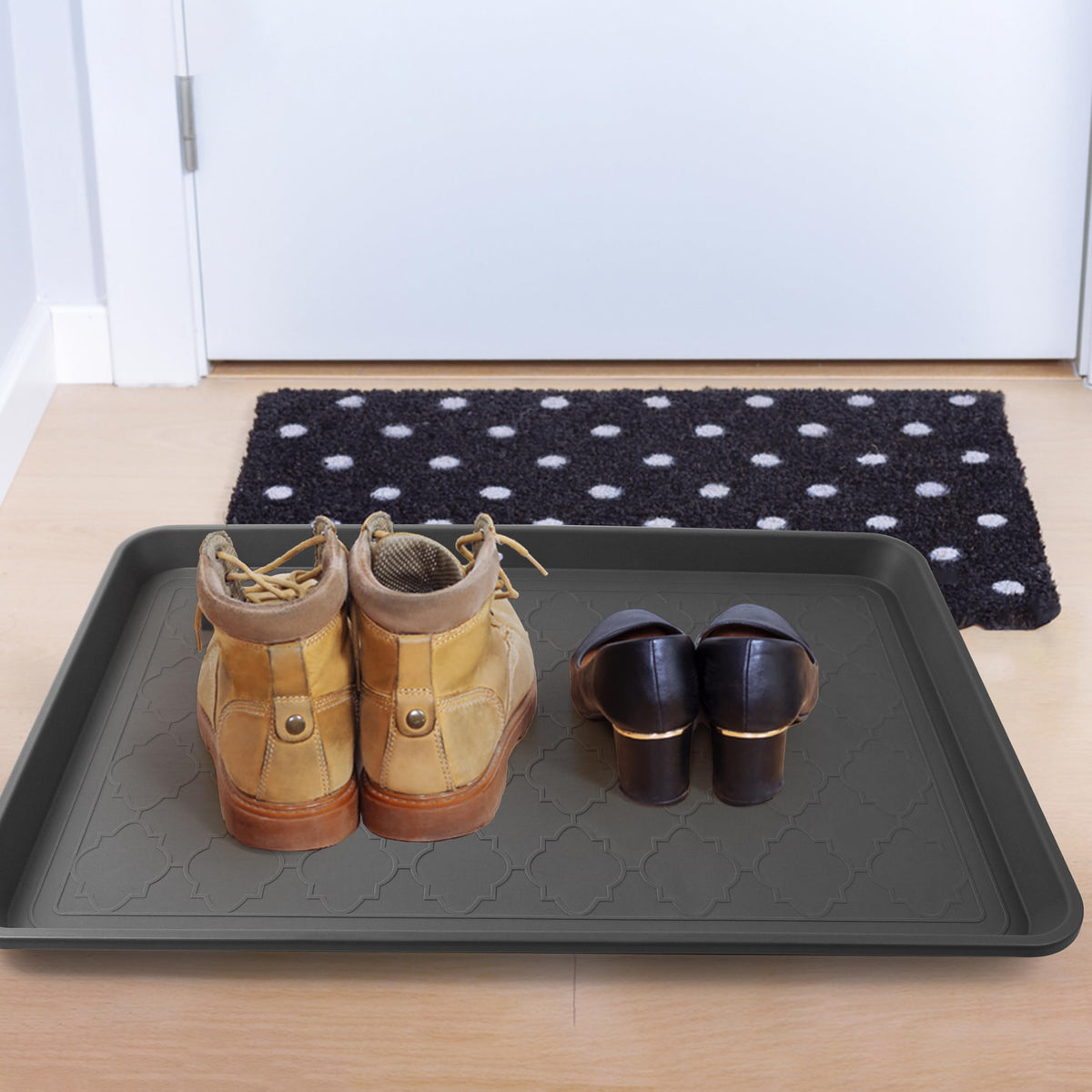 Wataniya Pet boot tray two-pack keeps entryways organized and ready.