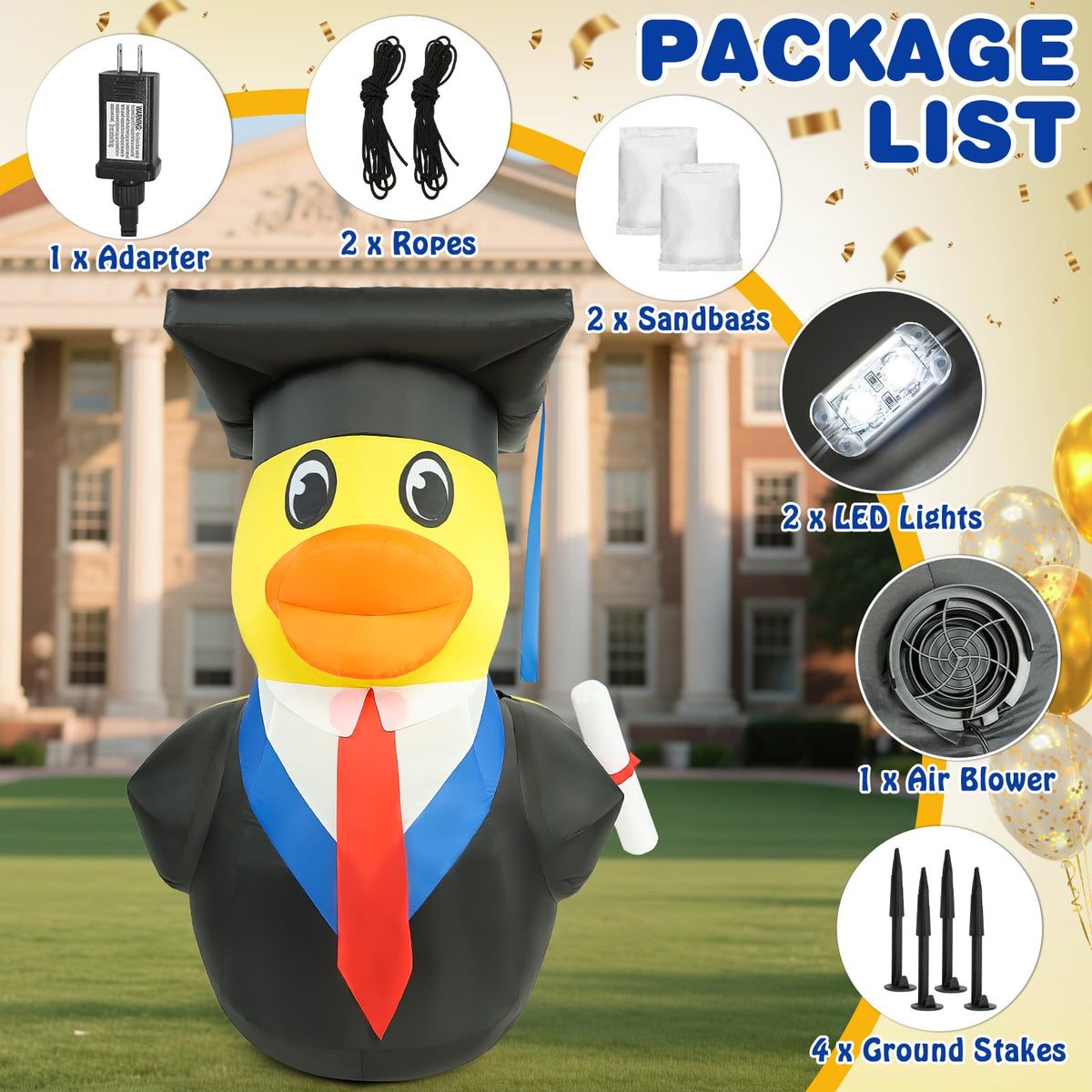 Watato fast-inflation duck inflatable for quick setup and easy storage.