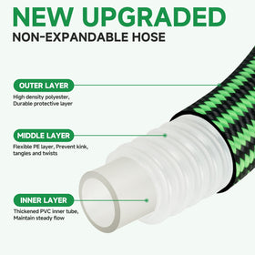 Watato garden hose 50ft with steady flow and kink-free flexibility for outdoor use.