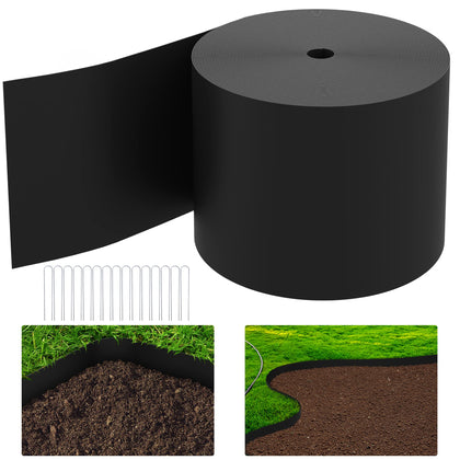 Watayo 30ft grass barrier coil showing long, flexible edging for clean lawn boundaries.