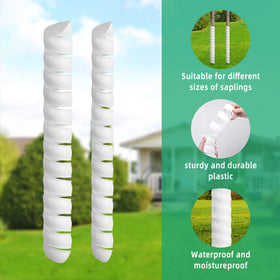 Watayo bark protector close-up highlighting durable plastic material.