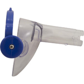 Blue lock latch nose cap helps maintain seal on Pool Blaster Gen 2.