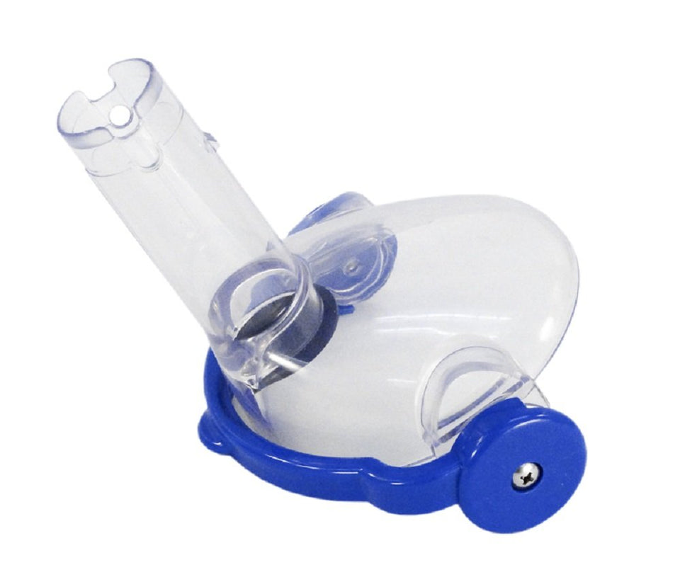 Water Tech Pool Blaster Gen 2 nose cap with blue latch for secure operation.