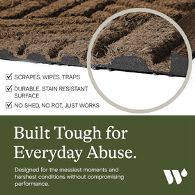 WaterHog Cordova dirt moisture trapper design helps keep dirt outside.