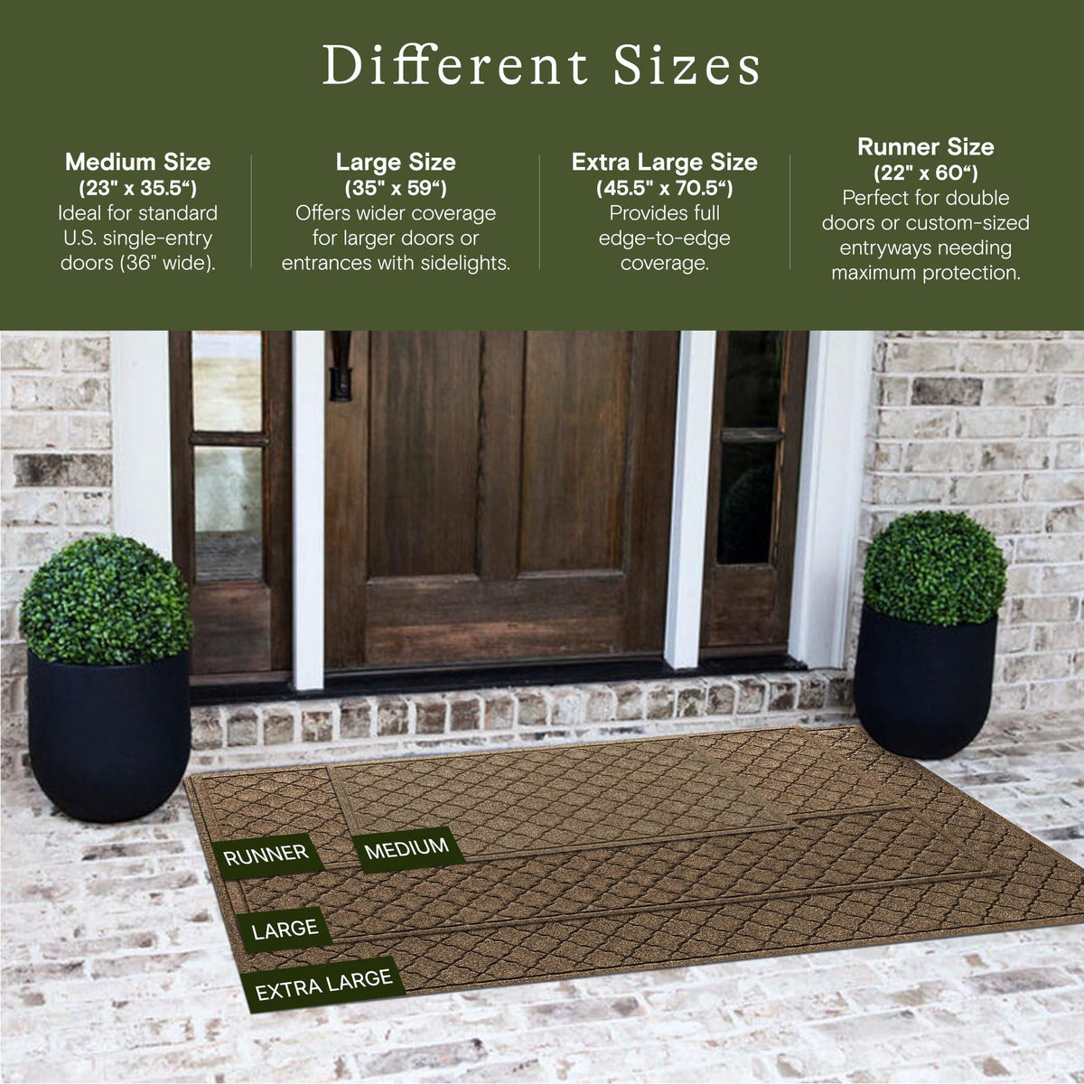 WaterHog Cordova indoor-outdoor mat handles all weather at busy entrances.