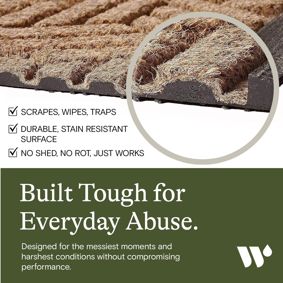 WaterHog easy-clean dirt-trapping mat in camel simplifies maintenance