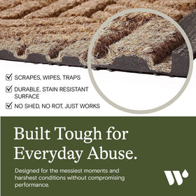 WaterHog easy-clean dirt-trapping mat in camel simplifies maintenance