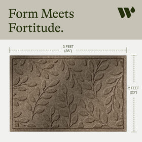 WaterHog eco-friendly PET fiber mat in camel supports sustainable entryways