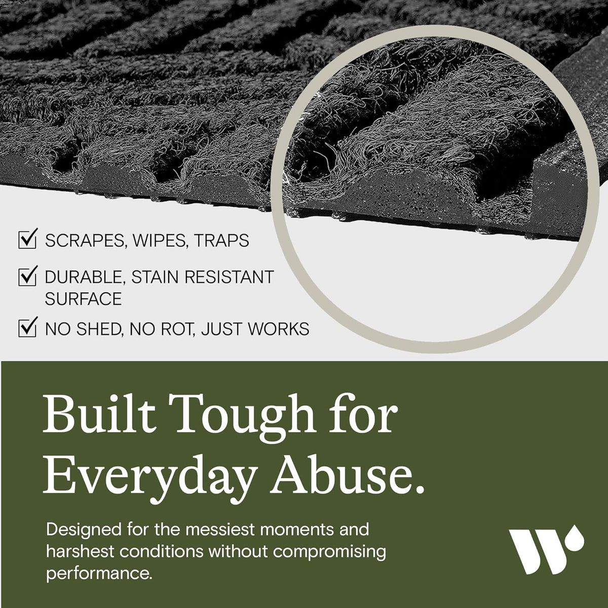 WaterHog Squares dirt and moisture trap reduces indoor mess.