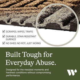 Made in USA WaterHog mat features up to 90% recycled materials for eco-conscious homes.