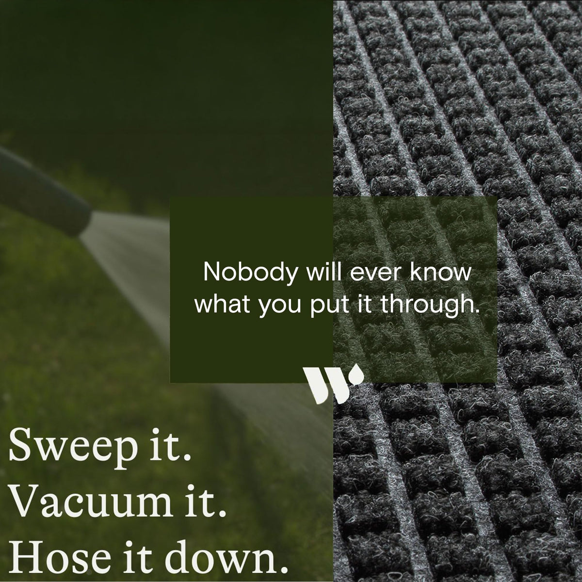WaterHog Squares uses up to 90% recycled materials.