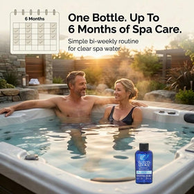 Diagram or photo showing compatibility with spa systems and sanitizers