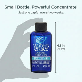 Long lasting Waters Choice 2 oz bottle indicating months of use