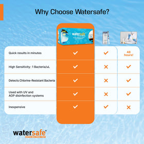 Watersafe pool-spa dip-step demonstrates simple three-step testing at home