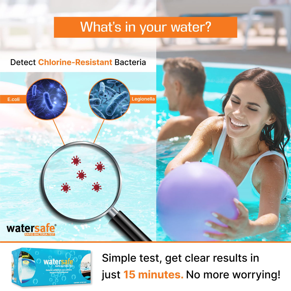 Watersafe pool-spa read-result shows clear on-site outcome for water safety