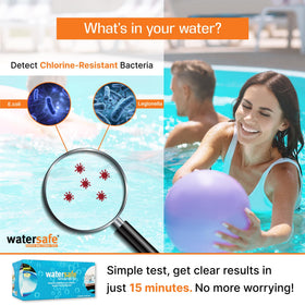 Watersafe test strip reading results in a clear color change.