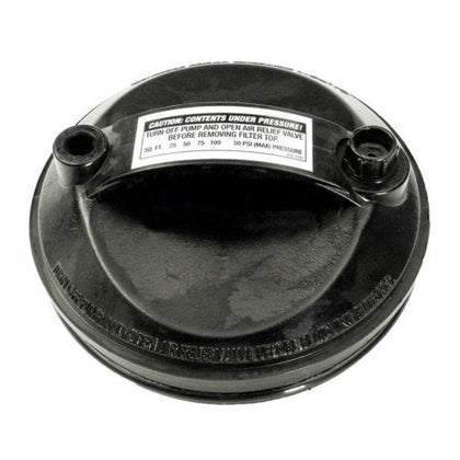 Waterway Plastics 511-1000 filter lid with O-rings and air relief plug ensures a secure, leak-resistant seal.
