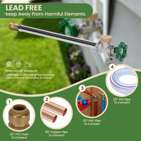 Watflow 3/4 in GHT hose bibb outlet for easy hose attachment.