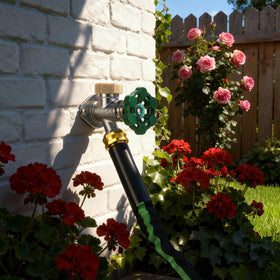 Watflow wall-mount outdoor spigot ready for versatile use.