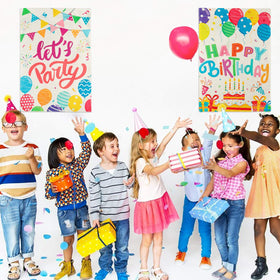 WATINC Garden decor flags create festive yard ambiance for birthdays.