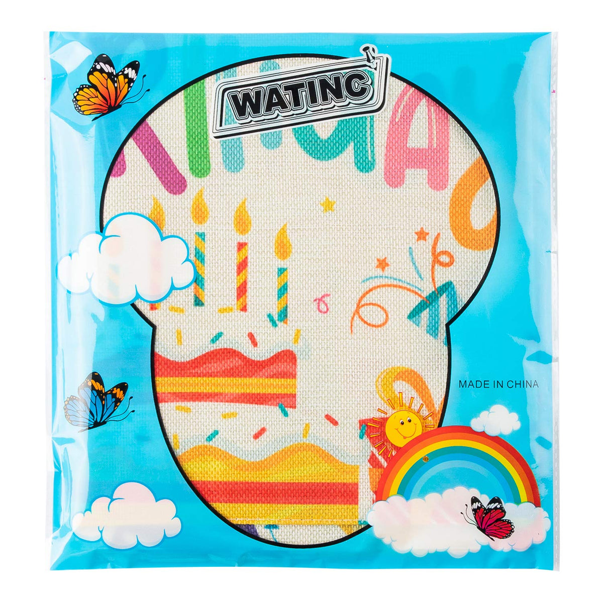 WATINC Reusable, washable flags for multiple birthday parties.