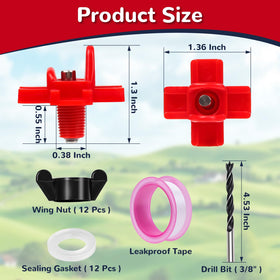 WATMTIN horizontal chicken waterer nipples installation guide for easy setup