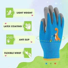 WAWSAM durable polyester and latex gloves withstand light chores