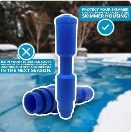 Wave Pool secure seal plug minimizes leaks in freezing weather.