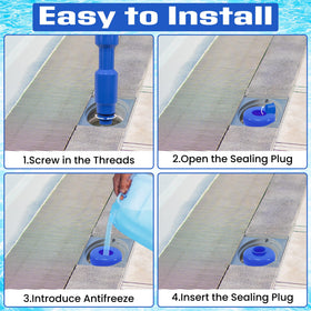 Wave Pool universal-fit skimmer plug demonstrates broad compatibility.